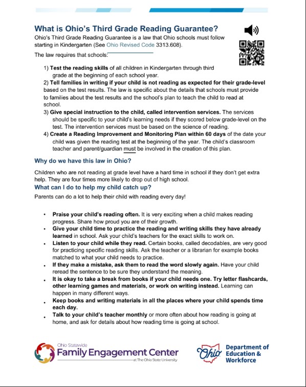 Third Grade Reading Guarantee